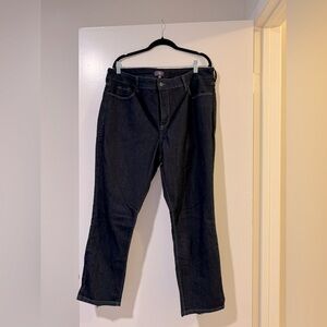 NYDJ Classic dark blue Women's ankle Jeans with ankle zipper 18w